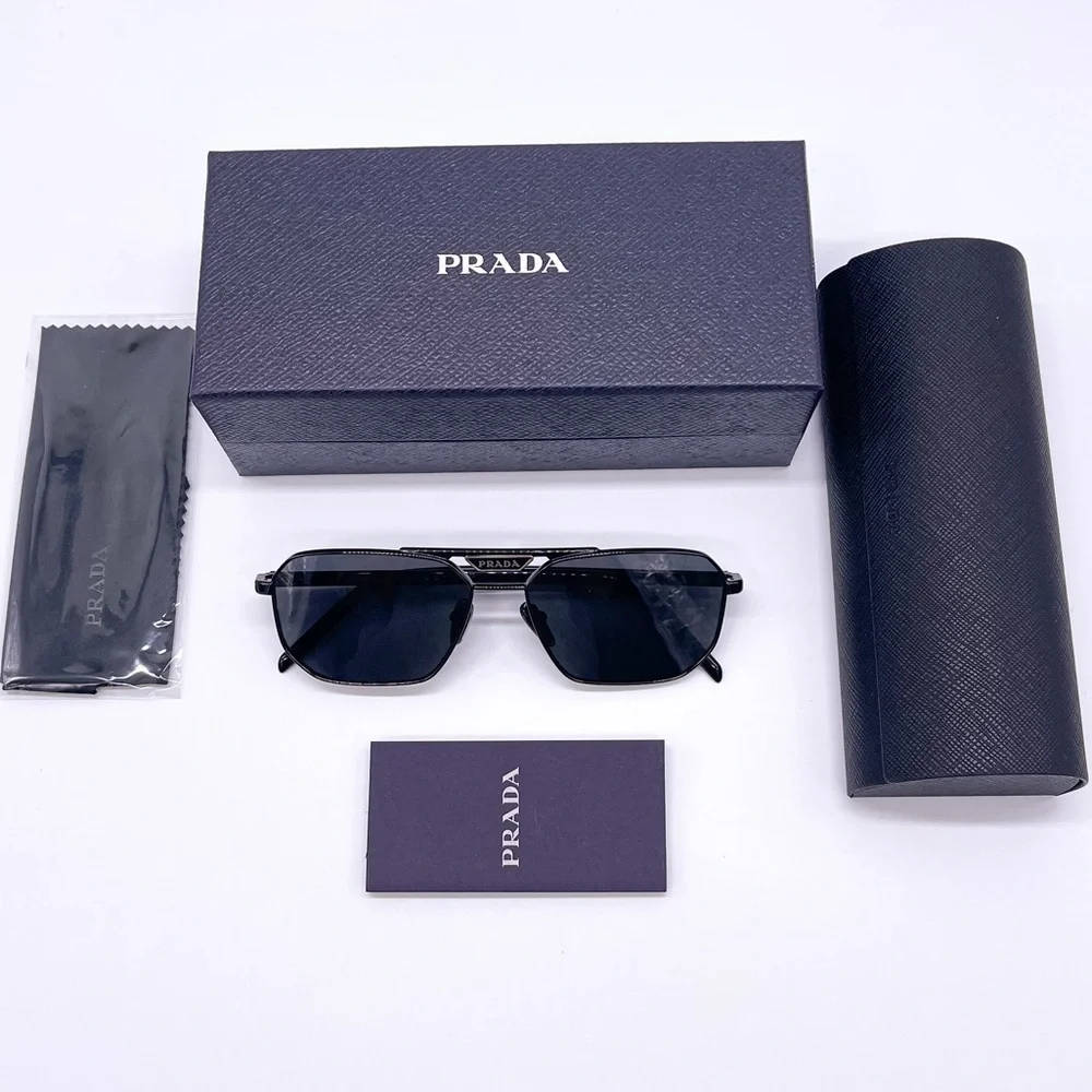 NEW PRADA PR58YS 1AB5S0 UNISEX EYEWEAR PRADA SPR 58Y BLACK SUNGLASSES PR 58YS